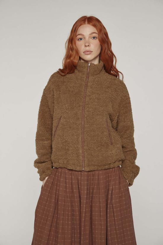  아멘테 봄버 자켓 하이넥 봄버 재킷