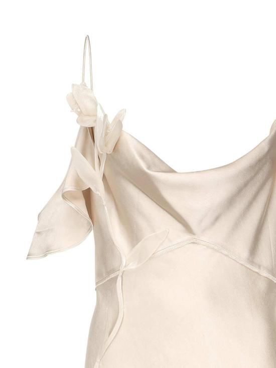  셀프 포트레이트 숏 원피스 플로럴 미니 드레스 샴페인 - SELF PORTRAIT