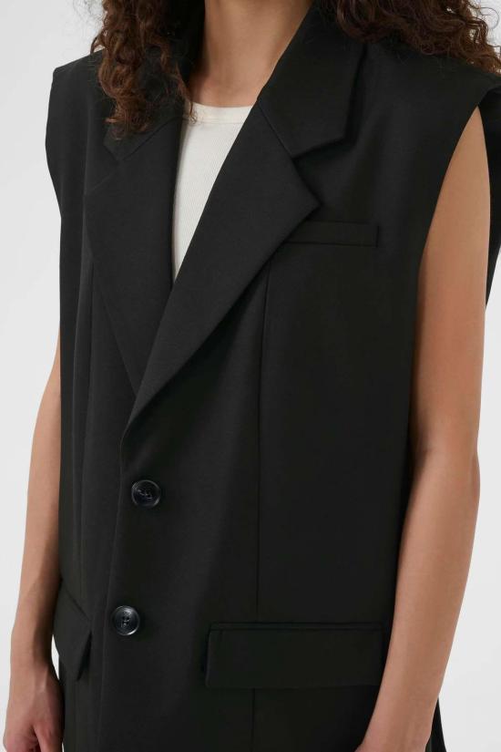  게스투즈 베스트 Gestuz Paula 롱  블랙 - GESTUZ