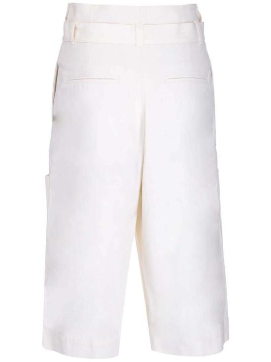  르메르 크롭 팬츠 벨티드 경량 카프리 쇼츠 화이트 - LEMAIRE