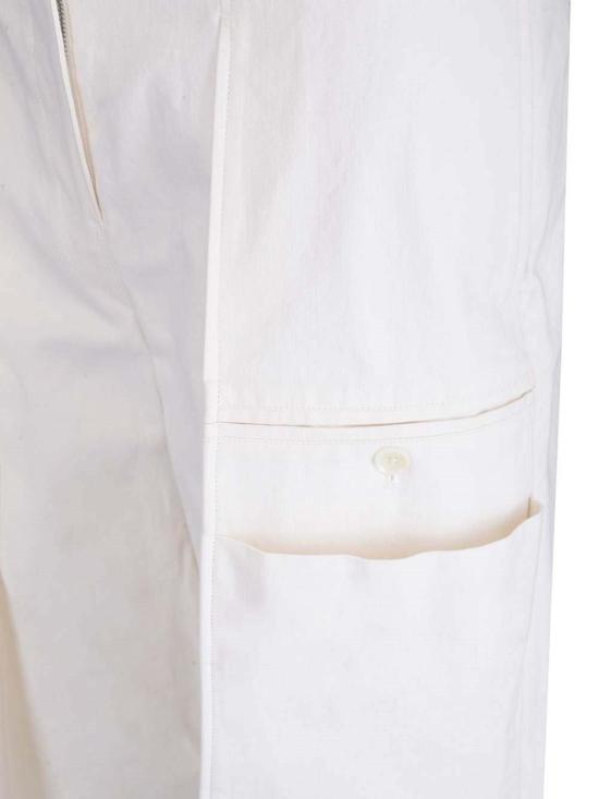  르메르 크롭 팬츠 벨티드 경량 카프리 쇼츠 화이트 - LEMAIRE