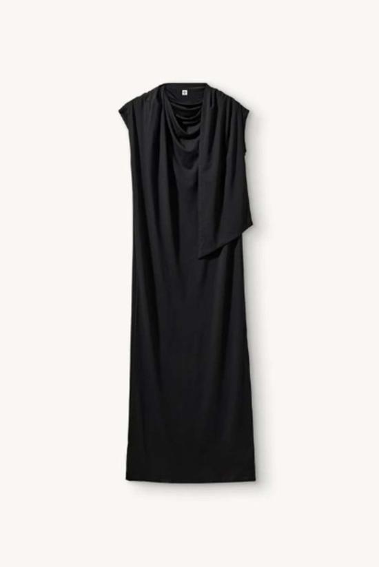  더 가먼트 미디 원피스 가먼트 스카프 드레스 블랙 - THE GARMENT