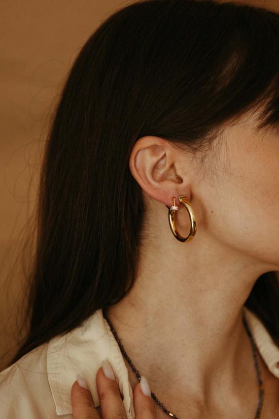  시에라 윈터 주얼리 이어링 시에라 겨울 주얼리 모음 후프  메탈릭 - SIERRA WINTER JEWELRY