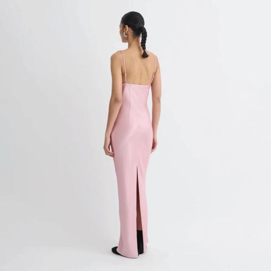  나누슈카 롱 원피스 코에우스 새틴 슬립 맥시 드레스 핑크 - NANUSHKA