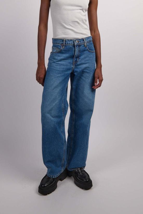  Outland denim 데님 팬츠 아웃랜드 데님 에이브릴 로우 슬라우치 와이드 레그 진 모멘트 미드 블루