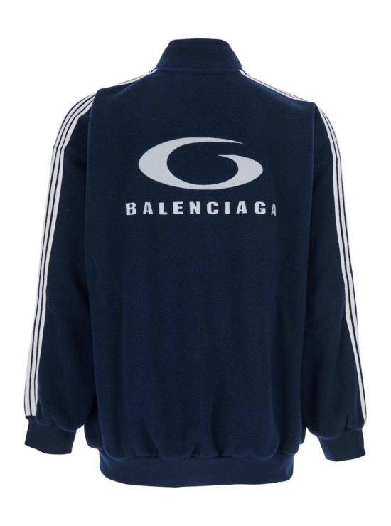  발렌시아가 자켓 루프 스포츠 아이콘 지퍼 재킷 플리스 블루 - BALENCIAGA