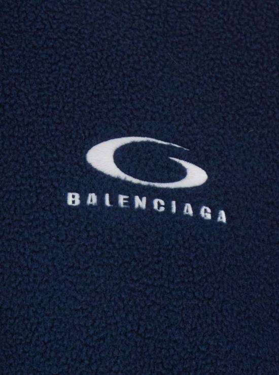  발렌시아가 자켓 루프 스포츠 아이콘 지퍼 재킷 플리스 블루 - BALENCIAGA