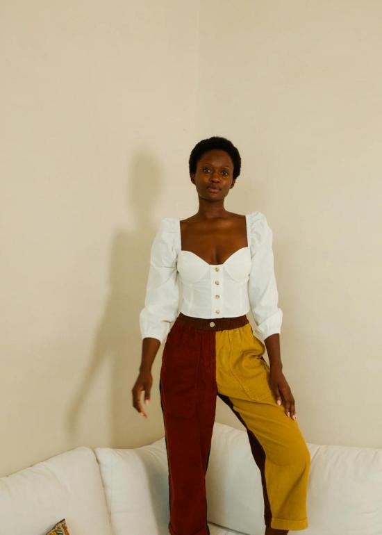  LF 마키 크롭 팬츠 L.F.Markey Beckett 크롭 패치워크 팬츠 - L.F.MARKEY