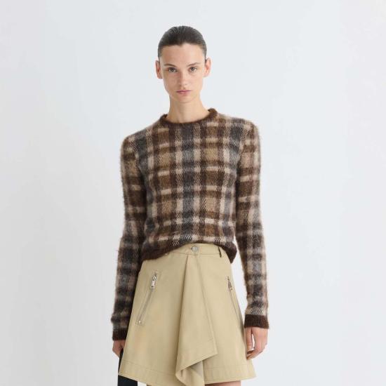  나누슈카 스웨터 파리카  브라운 체크