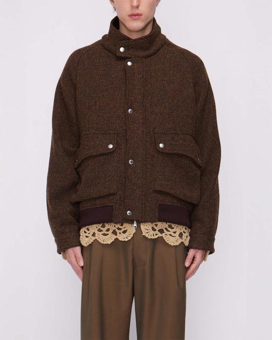  송포더뮤트 자켓 Song For The Mute 플라이트 재킷 브라운