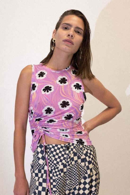  언타이틀드 인 모션 민소매 티셔츠 무제 모션 노다 탱크 오피아 로즈 - UNTITLED IN MOTION