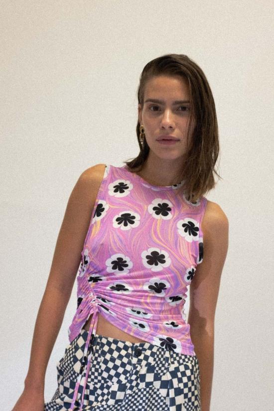  언타이틀드 인 모션 민소매 티셔츠 무제 모션 노다 탱크 오피아 로즈 - UNTITLED IN MOTION