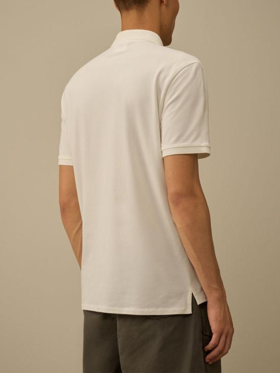 26SS 씨피 컴퍼니 스트레치 피케 숏슬리브 RCCMPL721A005263W 103 White - C.P. COMPANY