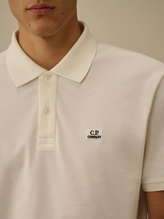 26SS 씨피 컴퍼니 스트레치 피케 숏슬리브 RCCMPL721A005263W 103 White - C.P. COMPANY