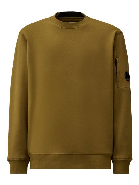 26SS 씨피 컴퍼니 다이애그널 레이즈드 플리스 크루넥 렌즈 스웨트셔츠 20CMSS713A005086W644 DRIED HERB DOM