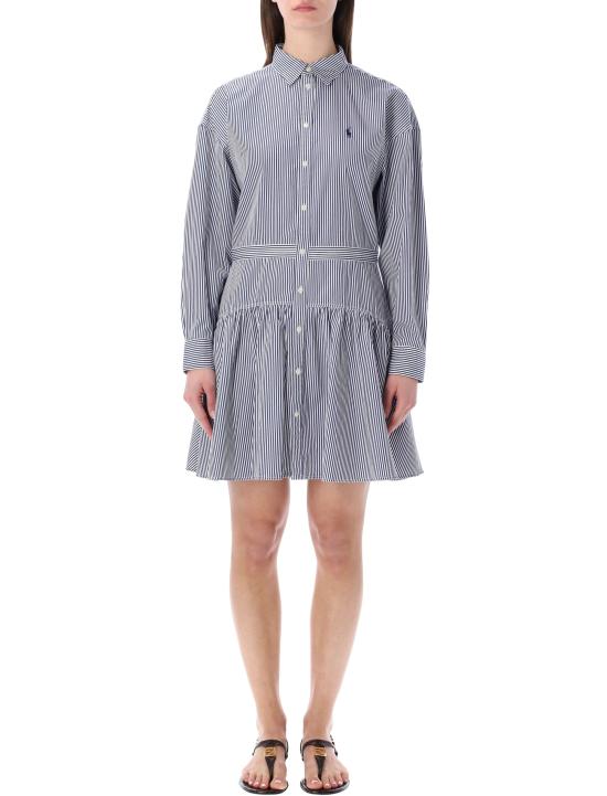26SS 폴로 랄프로렌 미디 원피스 211B22754 001 ROYAL BLUE WHITE STRIPES