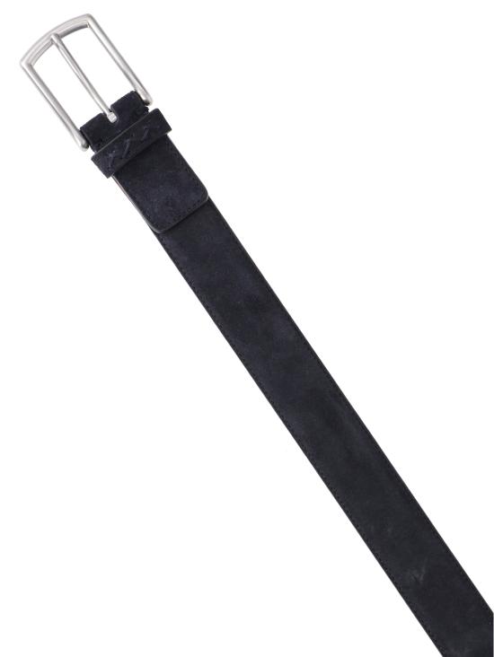 26SS 에르메네질도제냐 가죽 벨트 RLHCAS B014AZ BNZ Blue - ERMENEGILDO ZEGNA