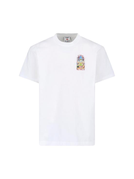26SS 카사블랑카 반팔 티셔츠 M SS26 JTS 001 15 TENNIS LANDSCAPE White