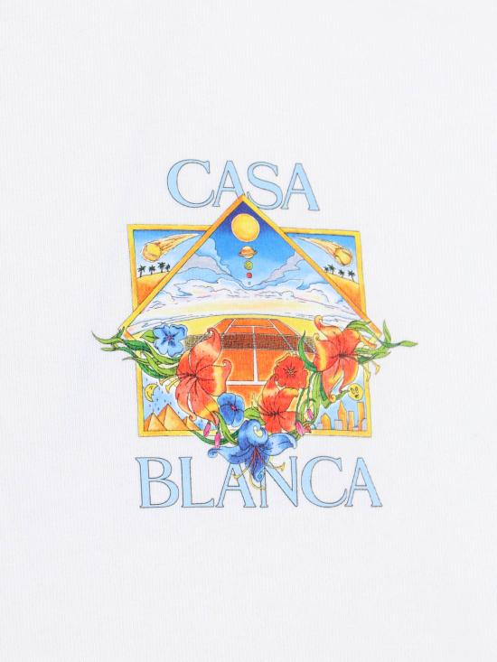 26SS 카사블랑카 반팔 티셔츠 M SS26 JTS 001 13 FLOWER COURT ICON White - CASABLANCA