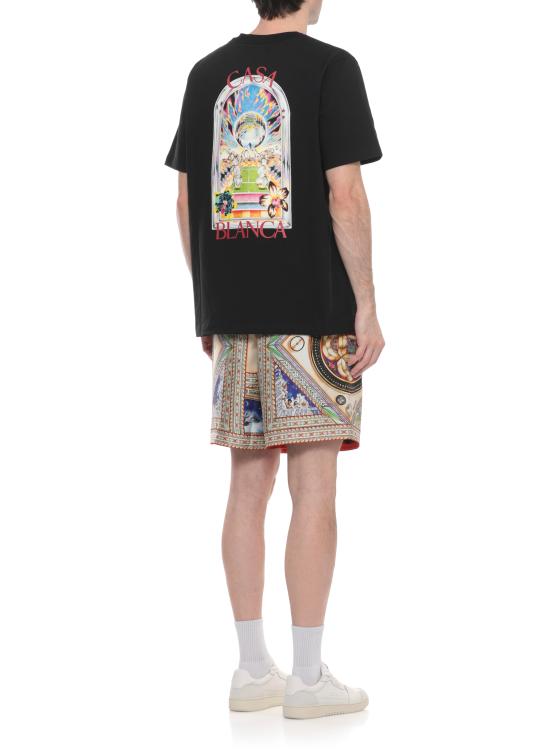 26SS 카사블랑카 반팔 티셔츠 M SS26 JTS 001 09 TENNIS LANDSCAPE Black - CASABLANCA