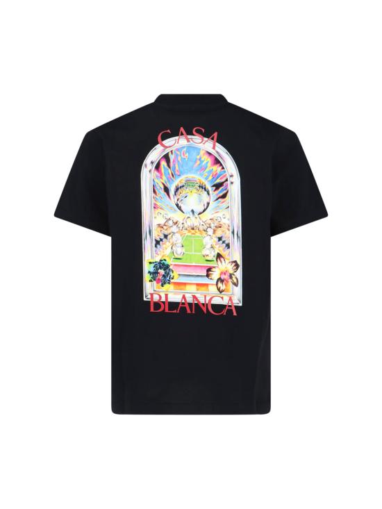 26SS 카사블랑카 반팔 티셔츠 M SS26 JTS 001 09 TENNIS LANDSCAPE Black - CASABLANCA