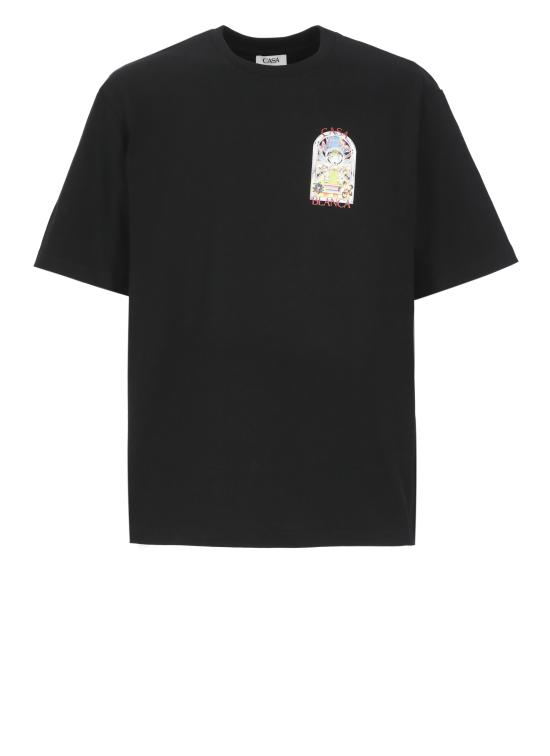 26SS 카사블랑카 반팔 티셔츠 M SS26 JTS 001 09 TENNIS LANDSCAPE Black