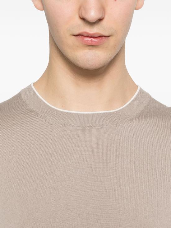 26SS 브루넬로 쿠치넬리 반팔 티셔츠 M29805200 CSJ77 Brown - BRUNELLO CUCINELLI