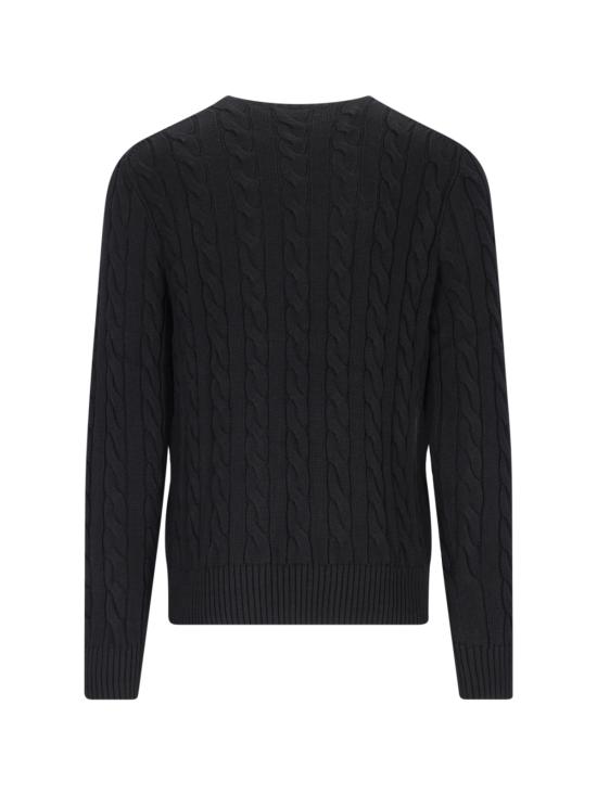 26SS 폴로 랄프로렌 로고 자수 케이블 니트 스웨터 710 775885 012 Black - POLO RALPH LAUREN