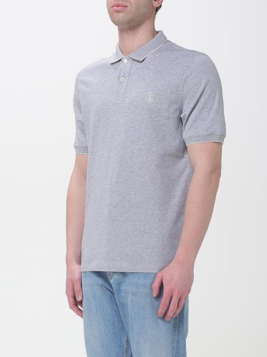 26SS 브루넬로 쿠치넬리 폴로 티셔츠 M0B139779G CQ087 Grey - BRUNELLO CUCINELLI