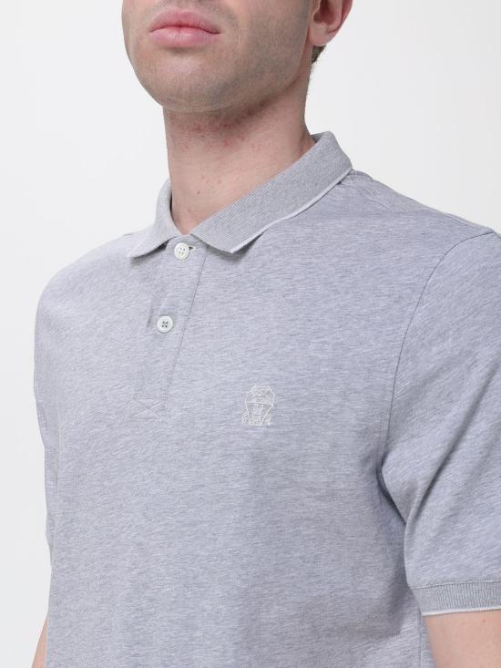 26SS 브루넬로 쿠치넬리 폴로 티셔츠 M0B139779G CQ087 Grey - BRUNELLO CUCINELLI