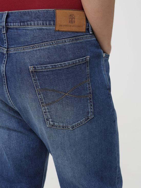 26SS 브루넬로 쿠치넬리 워시드 스트레이트 핏 데님 팬츠 M283PO1090 C1471 Denim - BRUNELLO CUCINELLI