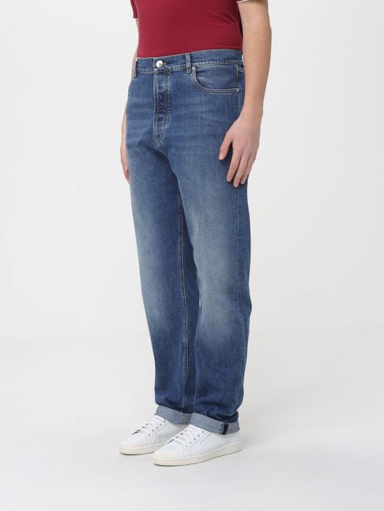 26SS 브루넬로 쿠치넬리 워시드 스트레이트 핏 데님 팬츠 M283PO1090 C1471 Denim - BRUNELLO CUCINELLI