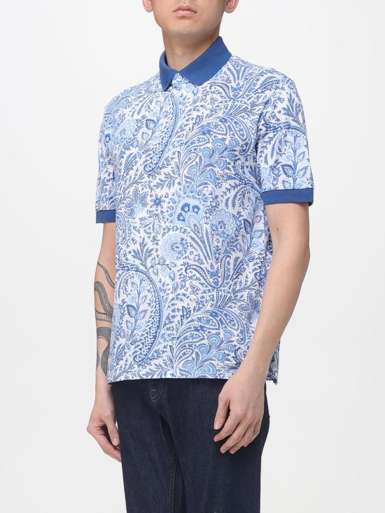 26SS 에트로 폴로 티셔츠 MRMD0004AKF83 X0801 Blue - ETRO