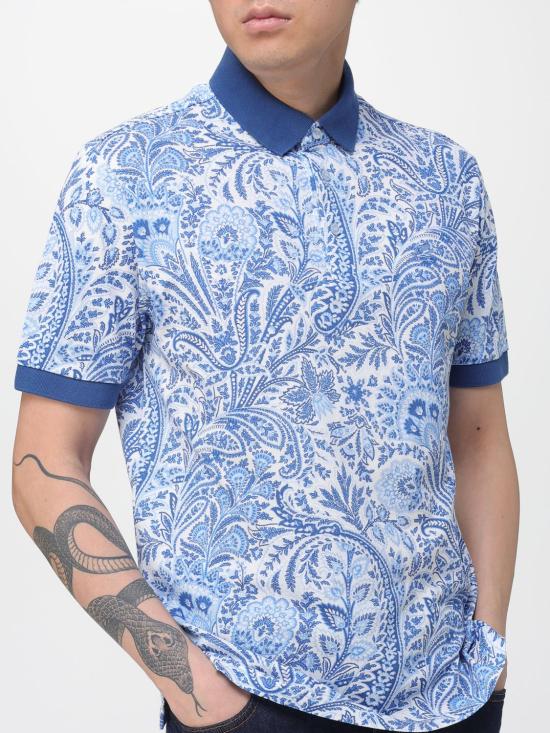 26SS 에트로 폴로 티셔츠 MRMD0004AKF83 X0801 Blue - ETRO