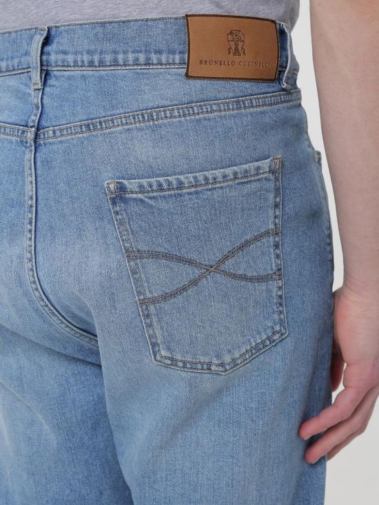 26SS 브루넬로 쿠치넬리 워시드 스트레이트 핏 데님 팬츠 M283PO1090 C1470 Blue 1 - BRUNELLO CUCINELLI