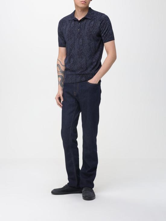 26SS 에트로 폴로 티셔츠 MRKF0004AKG63 B0064 Blue - ETRO