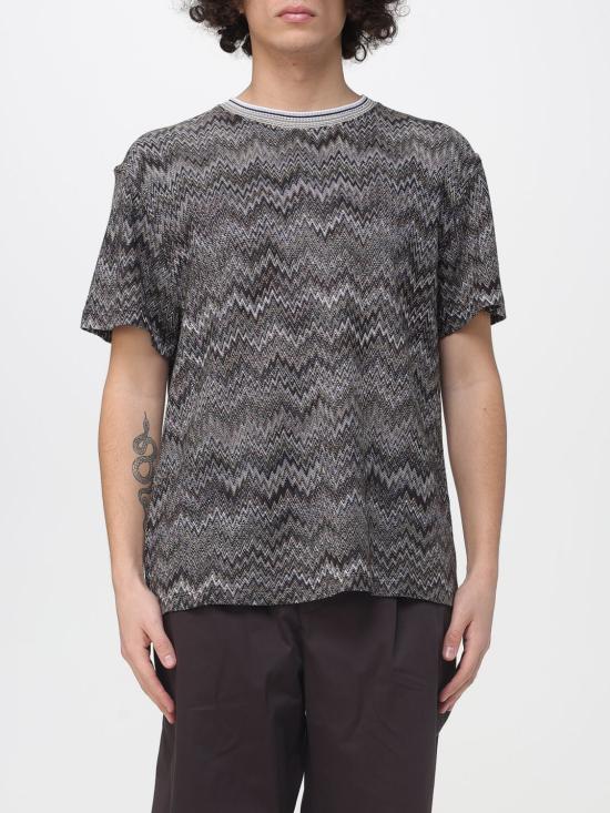 26SS 미소니 반팔 티셔츠 US26SL06BR014N S80EK Brown