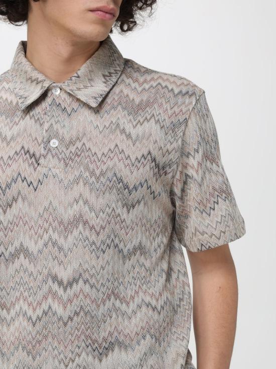 26SS 미소니 폴로 티셔츠 US26S209BR014N S01JZ Beige - MISSONI