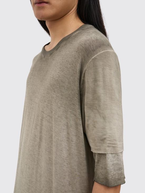 26SS 톰크롬 반팔 티셔츠 MTS94001 COLDDYEOLIV Green - THOM KROM