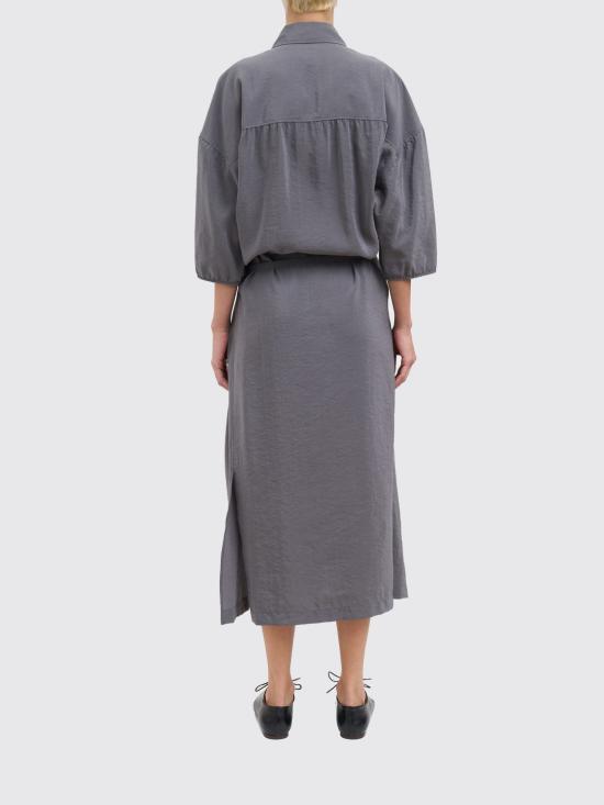26SS 르메르 비대칭 셔츠 드레스 드라이 실크 DR1162LF1308 BK928 Grey - LEMAIRE