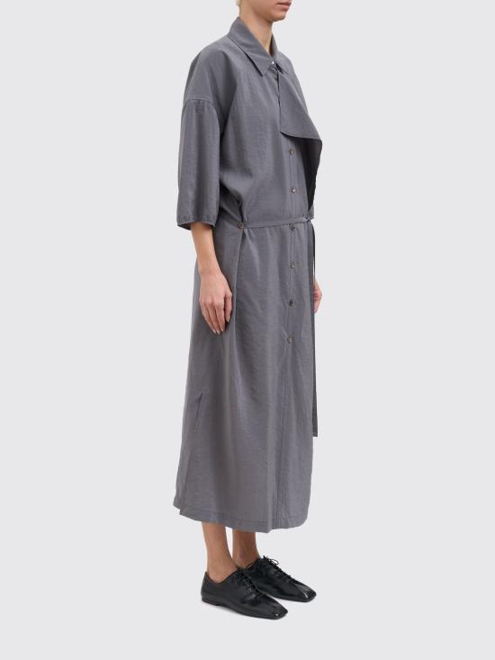 26SS 르메르 비대칭 셔츠 드레스 드라이 실크 DR1162LF1308 BK928 Grey - LEMAIRE