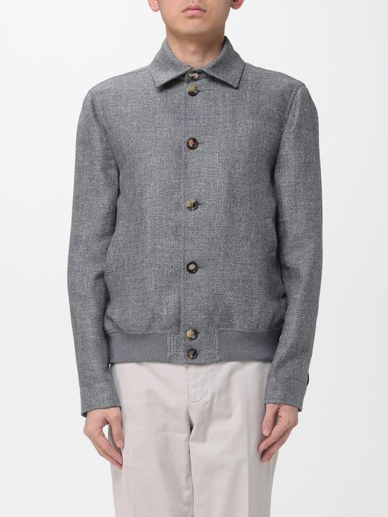 26SS 브루넬로 쿠치넬리 실크 리넨 울 믹스드 홉색 블루종 MZ4036581 C032 Grey