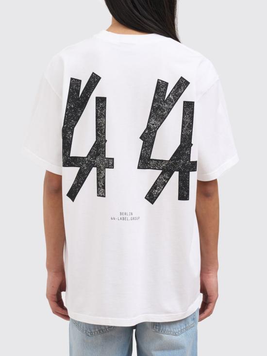 26SS 44레이블 반팔 티셔츠 B0030556FA528 P760 White - 44 LABEL