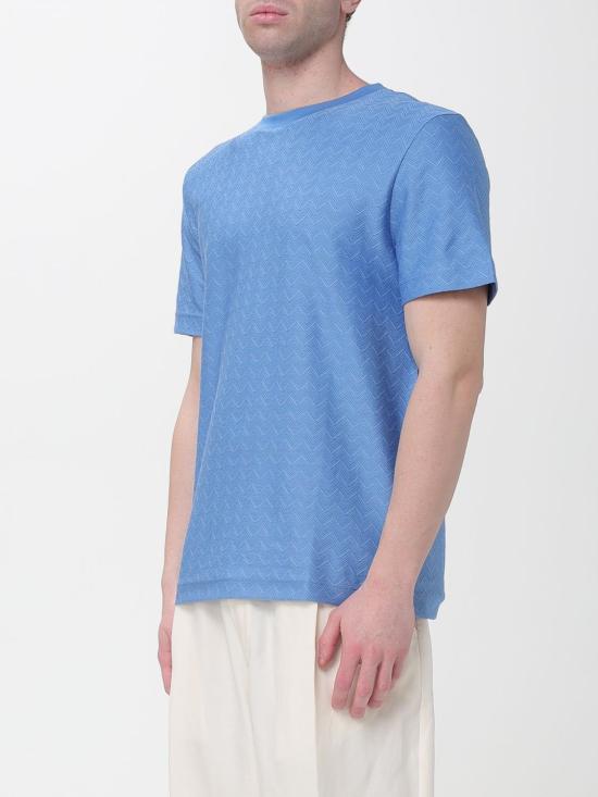 26SS 미소니 반팔 티셔츠 BS26SL01BJ00QM S72PA Blue - MISSONI