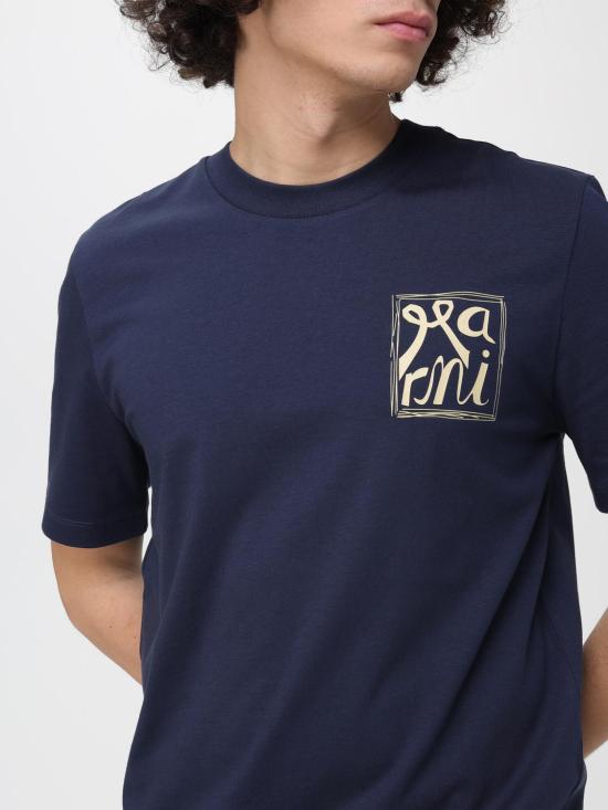 26SS 마르니 반팔 티셔츠 HUMU0198IPUSCY88 L1B99 Blue - MARNI