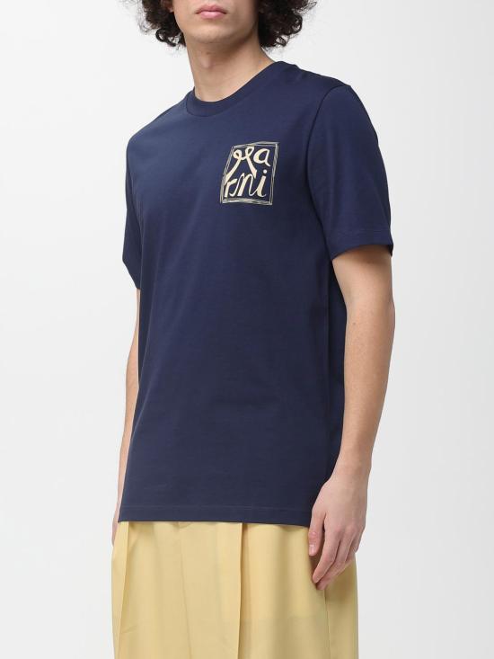 26SS 마르니 반팔 티셔츠 HUMU0198IPUSCY88 L1B99 Blue - MARNI