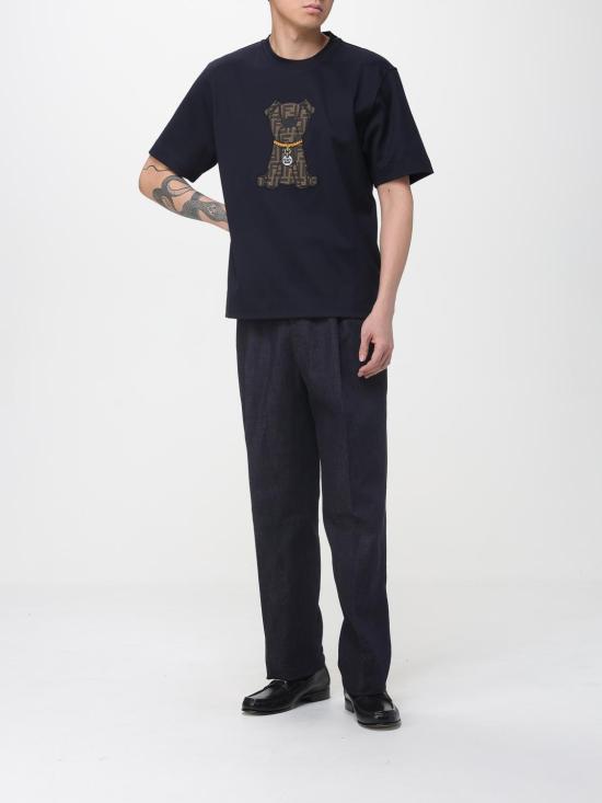 26SS 펜디 반팔 티셔츠 FY0936AW0P F0QG0 Blue - FENDI