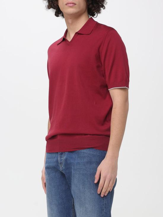 26SS 브루넬로 쿠치넬리 폴로 티셔츠 M29800145 CDE54 Red - BRUNELLO CUCINELLI