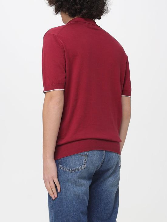 26SS 브루넬로 쿠치넬리 폴로 티셔츠 M29800145 CDE54 Red - BRUNELLO CUCINELLI
