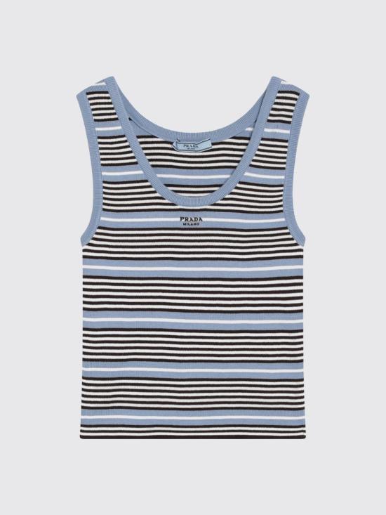 26SS 프라다 민소매 티셔츠 P29C06OOO19IM F061M Gnawed Blue